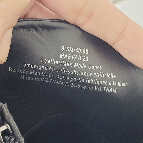 NEW Karl Lagerfeld Paris Women's 9.5 Pippa Black Leather Combat Boots// 10PT - Picture 7 of 9